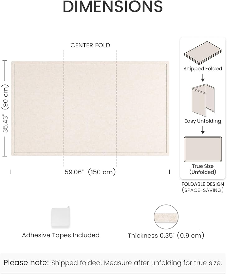 Fluxynara Large Bulletin Board, Foldable Felt Pin Board - Image 2