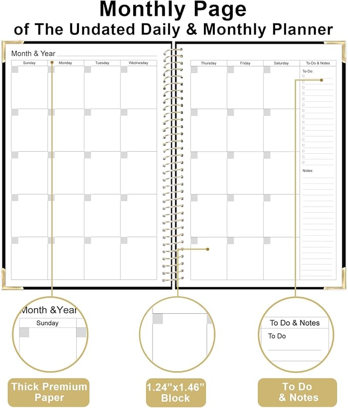 Undated Daily Planner 5.8"x8.5" - Image 3