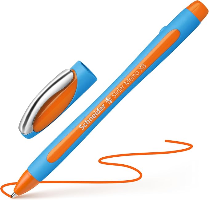 Schneider Slider Memo XB Ballpoint Pen, 1.4 mm, Light Blue Barrel, Box of 10 - Image 4