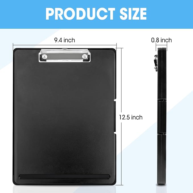 6 Pack Clipboard with Storage, High Capacity Storage Clipboard 8.5 x 11 - Image 3