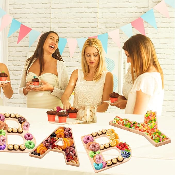 4PCS Charcuterie Letters 12” Fillable Cardboard Letters “Baby” Tray - Image 5