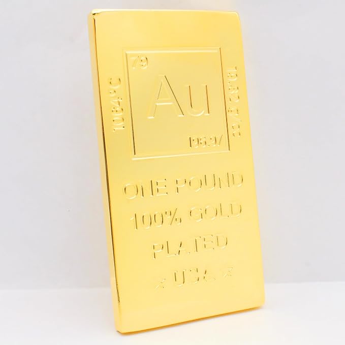 1 lb Gold Plated Bar 18K Paperweight | Element Design - Image 4