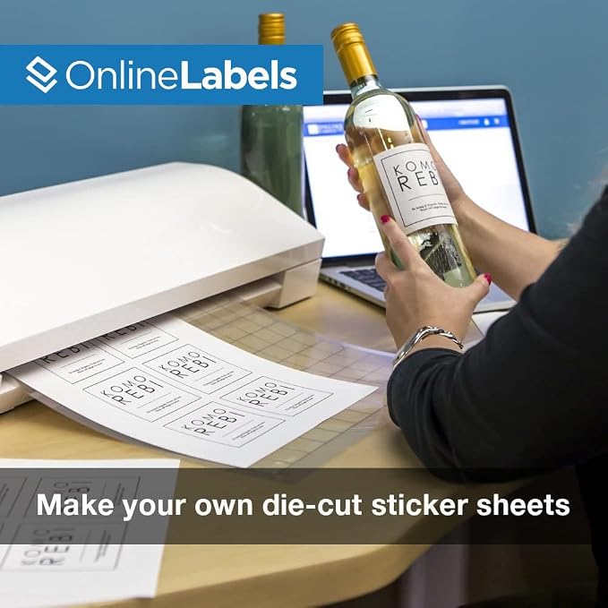 OnlineLabels 8.5" x 11" Full Sheet Sticker Paper – Permanent Adhesive - Image 3