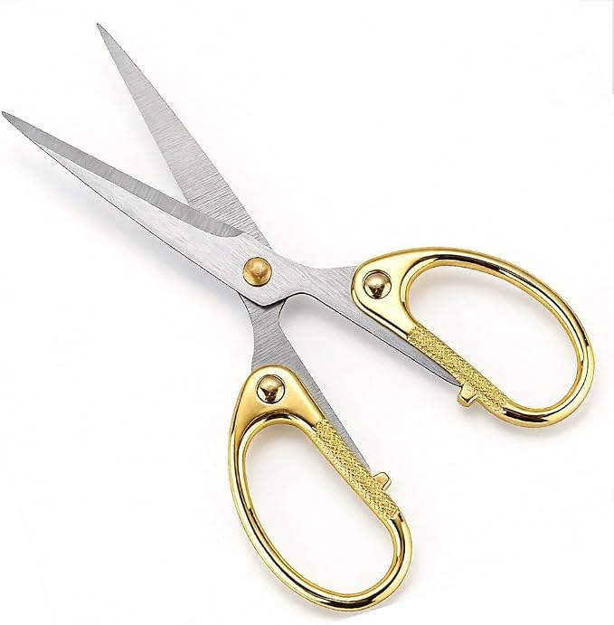 4.5" All Stainless Steel Office Scissors, Ultra Sharp Blade Shears, Sturdy by Aesosor