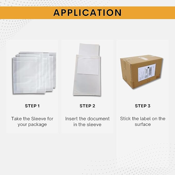 5000 Pack 6"x10" Shipping Label Sleeves – Clear Self-Adhesive Packing Slip - Image 2