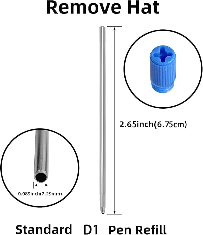 2.75'' Ballpoint Pen Refills, Medium Point, 10 Pack - Image 3