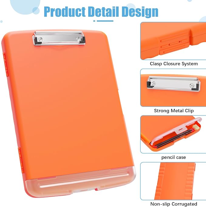 Hongri Clipboard with Storage with Pen Holder, Folder Nursing Clip Board 8.5 x - Image 2