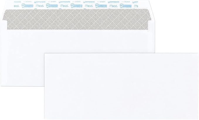 Mead #10 Security Business Envelopes Letter Size 4-1/8" x 9-1/2" – Peel and Seal - Image 2