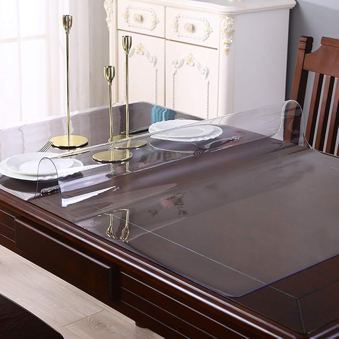 Cle ar or Pad 16x44 Inch 1.5mm Thick Vinyl Plastic Table Cover Mat - Image 7