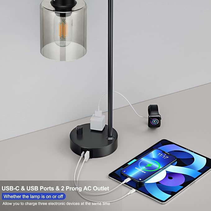 Industrial Bedside Desk Lamps for Bedroom - Image 3