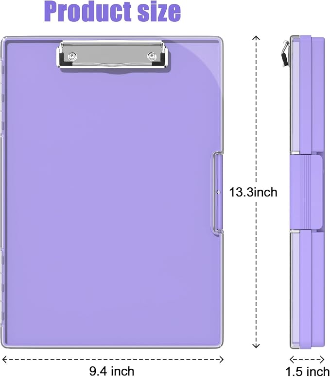 Hongri Clipboard with Storage, Heavy Duty with Dual Compartment, Smooth Writing - Image 2