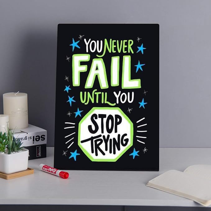 Liry Products Black Acrylic Tabletop Chalkboard Sign Liquid Chalk Markers - Image 4
