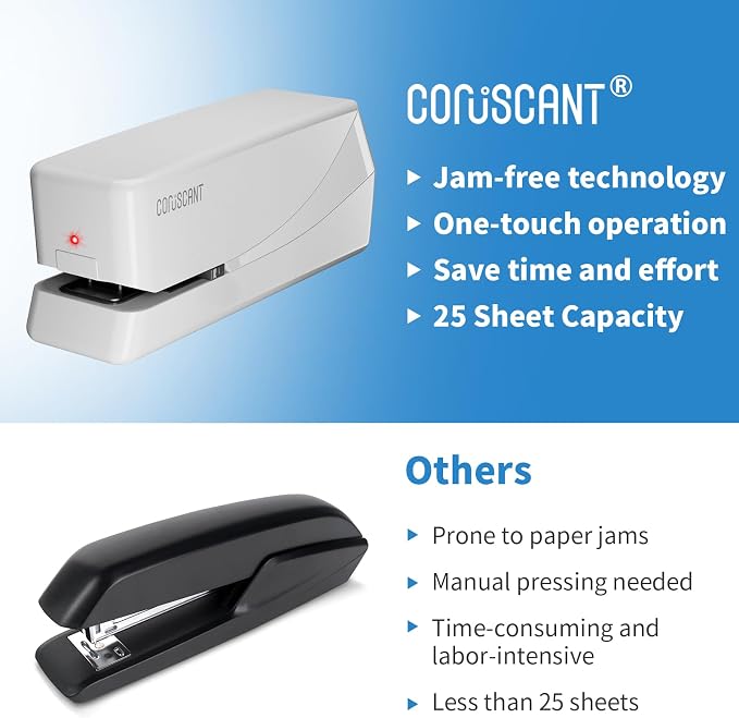 Coruscant Electric Stapler, Automatic Stapler, Heavy Duty，25 Sheet, Store 210 - Image 7