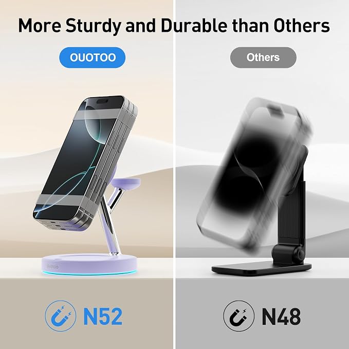 【Adjustable Blue Ambient Light】 Wireless Charger 3 in 1 - Image 6