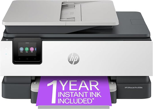 HP OfficeJet Pro 8139e Wireless All-in-One Color Inkjet Printer, Print, scan, Copy, fax, ADF, Duplex Printing Best-for-Home Office, 1 Year Instant Ink Trial Included-DeskLoop Office