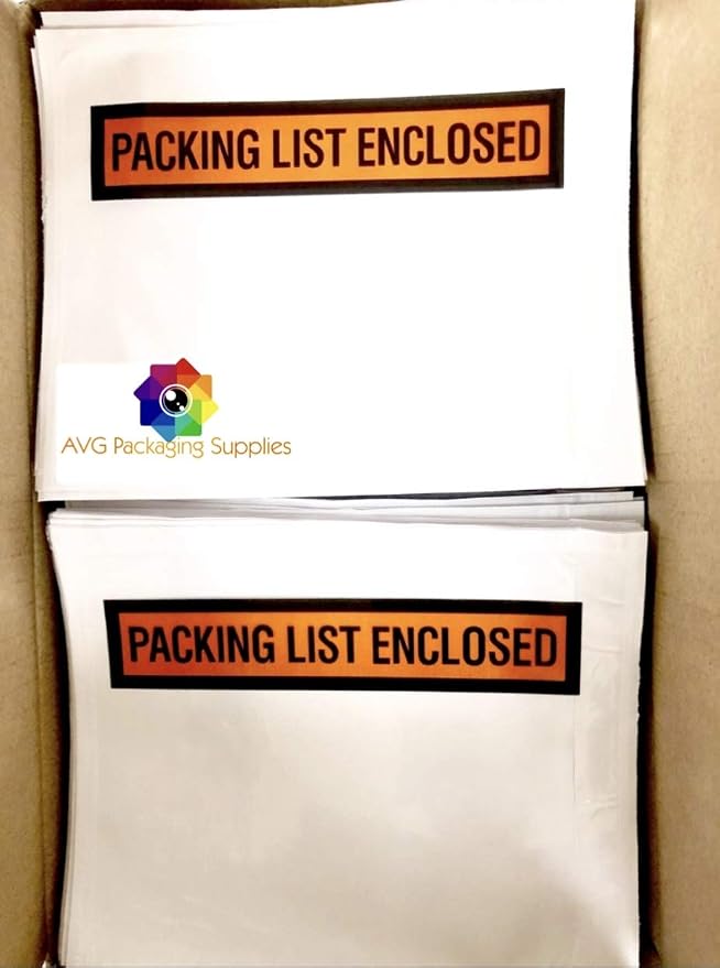 Packing List Enclosed Pouches – Clear Adhesive Envelope Bag - Image 3