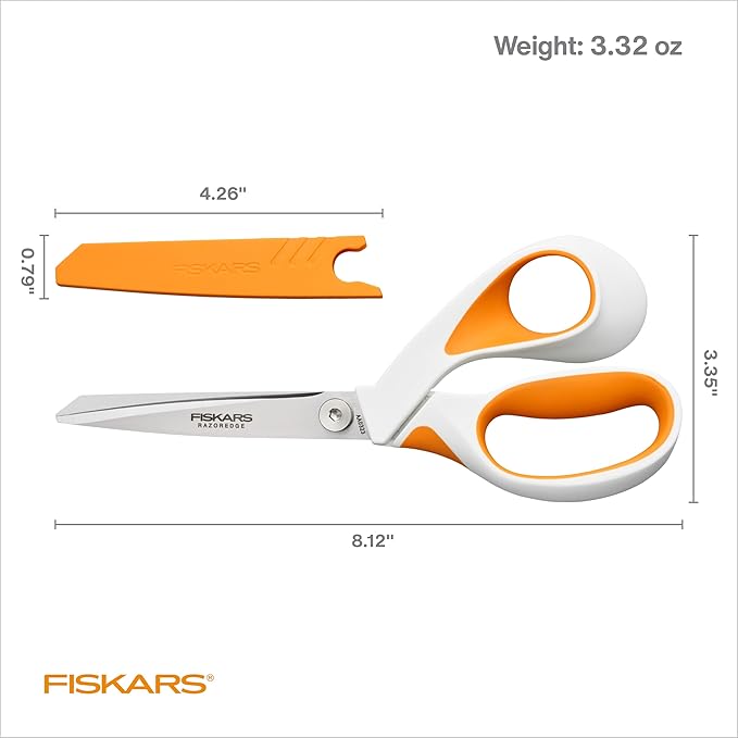 Fiskars RazorEdge Fabric Scissors, Heavy Duty Fabric Shears, Ultra-Sharp - Image 7