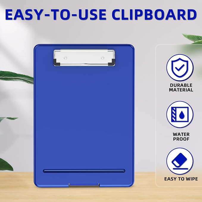 Clipboard with Storage, Plastic Storage Nursing Slim Clipboard with Low Profile - Image 7