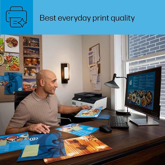HP Smart -Tank Plus 651 Wireless All-in-One Ink -Tank Printer, up to 2 Years of Ink in Bottles, Auto Document Feeder, Mobile Print, Scan, Copy,, Fax, Works with Alexa (7XV38A)-DeskLoop Office