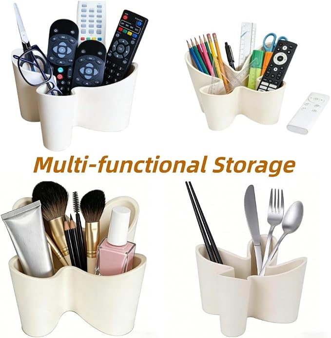 Khakho Flower Shape Remote Control Holder, Desk Organizer Storage Container - Image 8