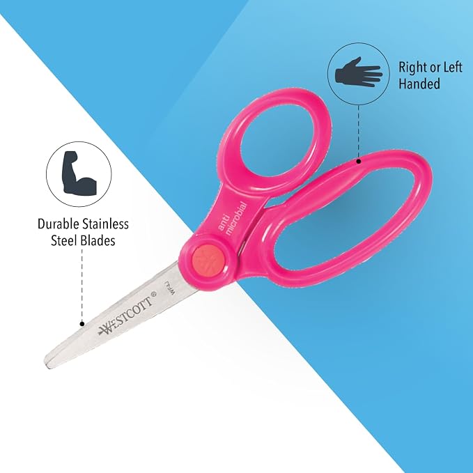 Westcott 5-Inch Pointed Safety Scissors - Image 3