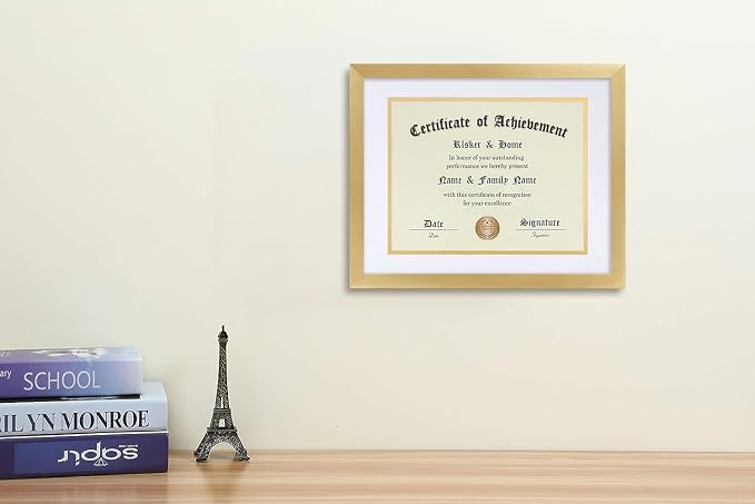 ELSKER&HOME 8.5 x 11 Certificate Frame Gold - Image 7