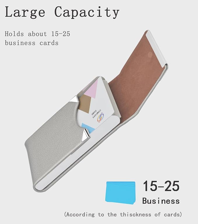 Business Card Holder with Ultra Slim Design, Business Card Case with Premium PU - Image 5