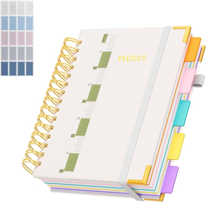 XYark A5 Hardcover Spiral Notebook, 6.3"x8.5" College Ruled Notebooks by XYark