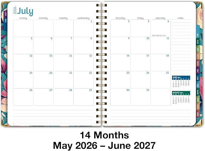 HARDCOVER Academic Year 2026-2027 Planner: 14 Months 8.5"x 11" Daily Weekly - Image 5