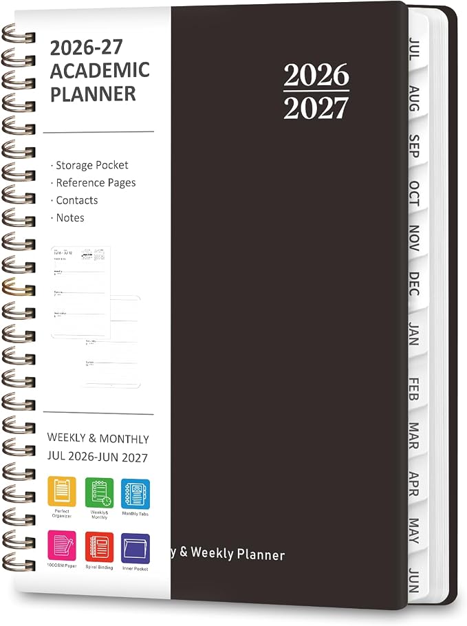 Planner 2026-2027, Weekly and Monthly Academic Planner, July 2026 by VALOME