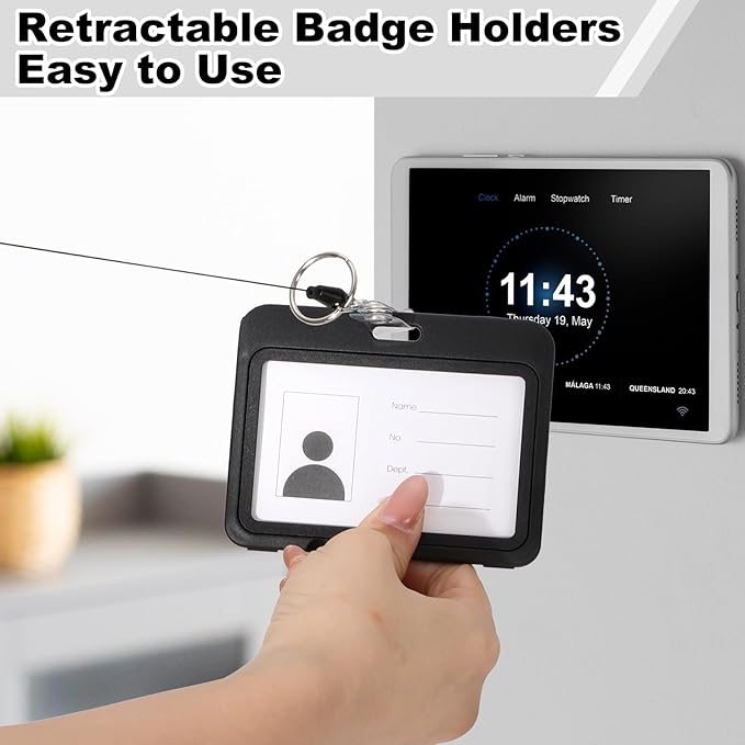 2 Pack Badge Holder Retractable Clip Heavy Duty Reels - Image 6