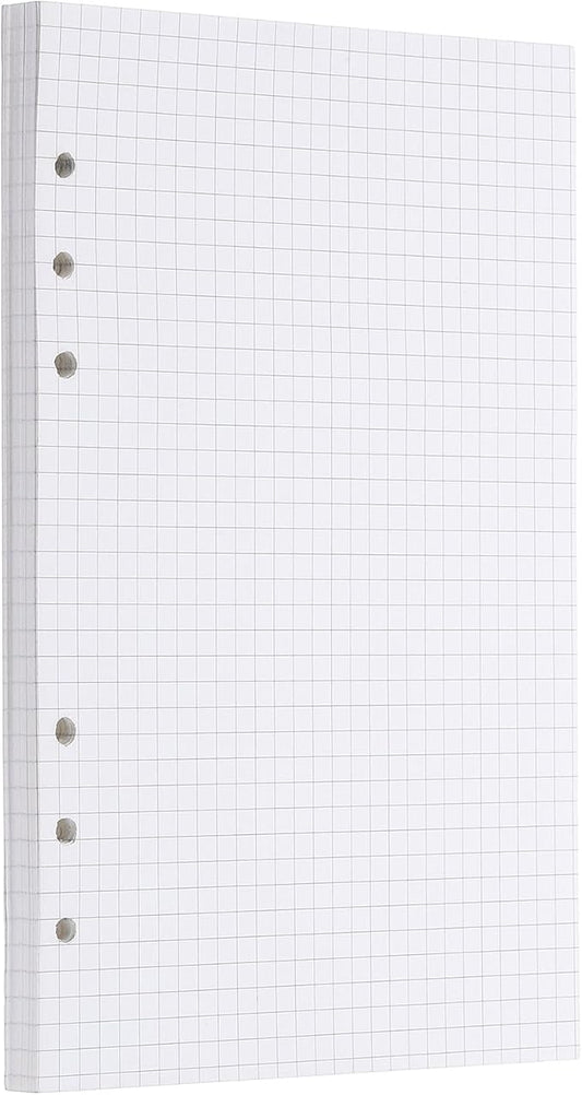 PATIKIL A5 Grid Refill Paper 6-Ring Binder Loose Leaf Planner Filler Paper Planner Inserts, 80 Sheets/160 Pages, Lined-DeskLoop Office