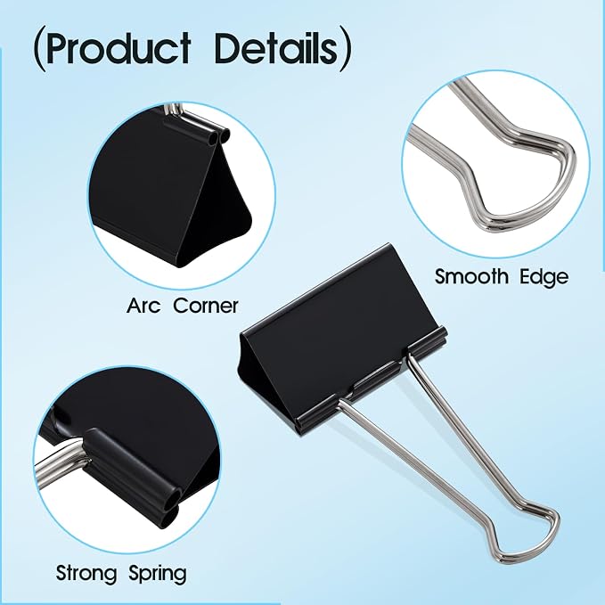 Jumbo Binder Clips 3 Inch, Binder Clips Extra Large Heavy Duty - Image 3