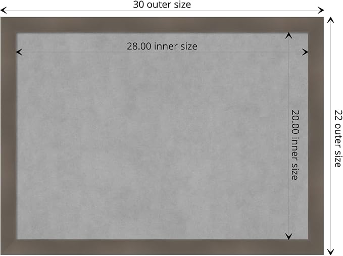 Amanti Art Grey Framed Magnetic Board 22x30 Medium Vision Board - Image 4