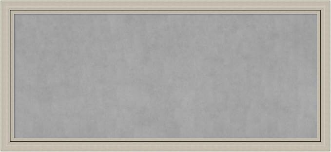 Amanti Art Silver Framed Magnetic Board 24x52 Oversize Vision Board by AmantiArt