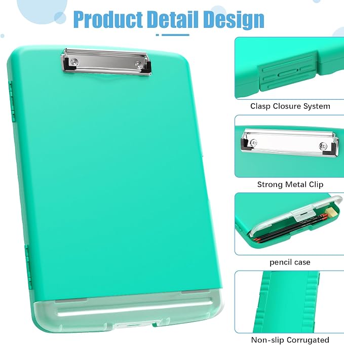Hongri Clipboard with Storage with Pen Holder, Folder Nursing Clip Board 8.5 x - Image 2
