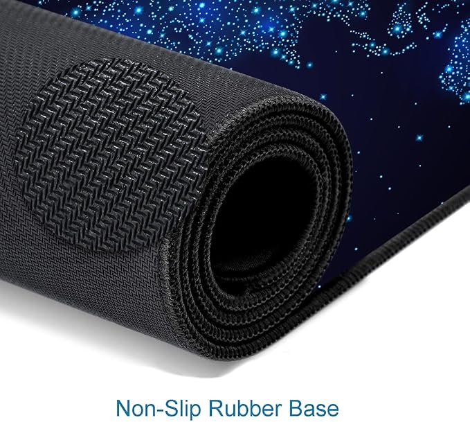 Large Gaming Mouse Pad with Stitched Edges, Desk Pad Extended Keyboard Mat - Image 4