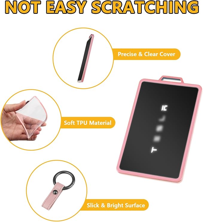 FT FUNTOR for Tesla Transparent Key Card Holder, TPU Card Case Protector - Image 3