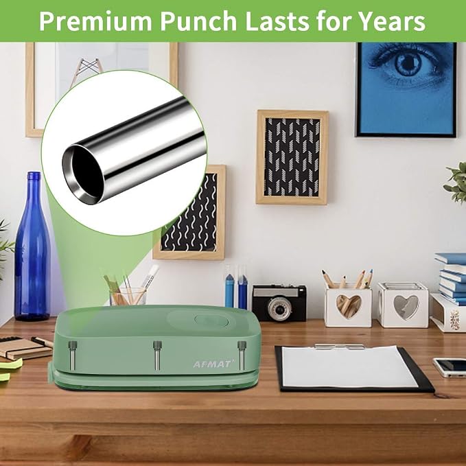 AFMAT Electric 3 Hole Punch, 20-Sheet 3 Hole Puncher - Image 4