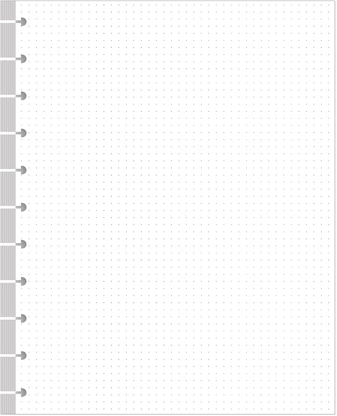 A4 TUL Discbound Dotted Refill Paper, 11-Disc Dot Grid Filler Paper, 100Sheets by Yaridar