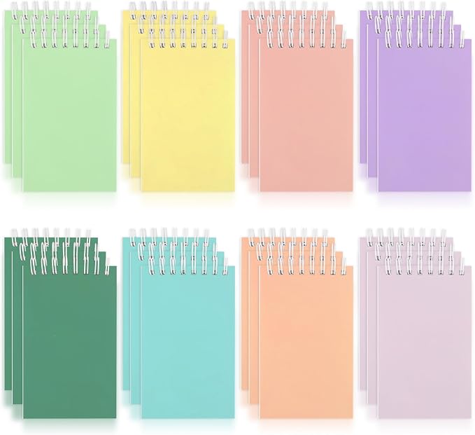 Hooqict 24 Pack Pocket Notebook Small Spiral Notepad Mini Journal Notebooks by Hooqict