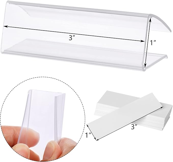 Hedume 100 Pcs Plastic Label Holder - Image 4