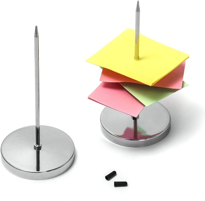 QWORK 4 Pcs Desk Receipt Holder, Spike Stick Receipts Check Bill Fork - Image 3