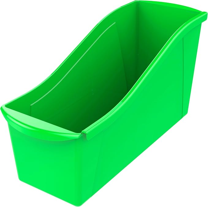 Storex Large Book Bin, 14.3 x 5.3 x 7 Inches, Case of 6 - Image 2