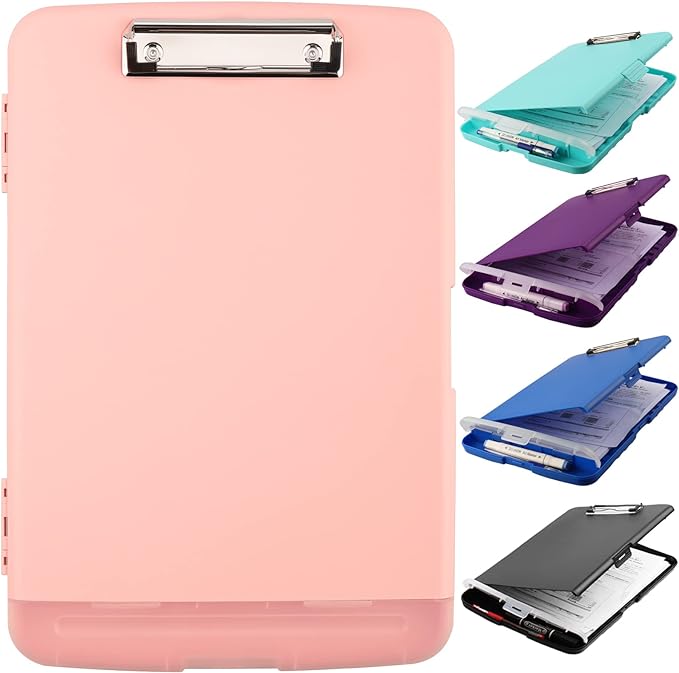 SFLHHDM Plastic Clipboard with Storage, High Capacity Clip Boards 8.5x11 with by SFLHHDM