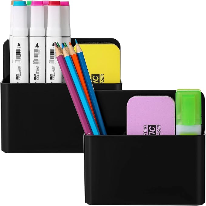 Mabrasse 2p Magnetic Dry Erase Marker Holder, Pen and Eraser Holder by Marbrasse