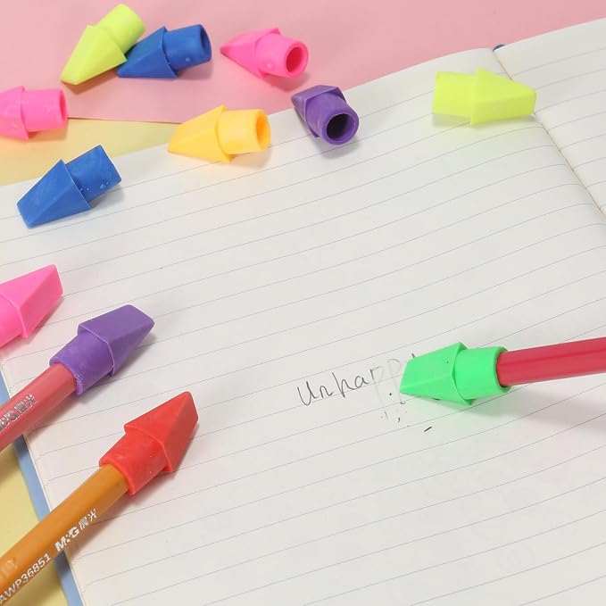 300 Pack Pencil Top Erasers Bulk 10 Colors and Cap Erasers - Image 6