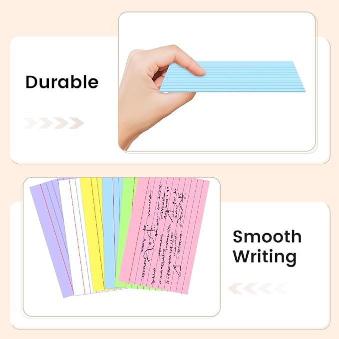 300 Count Index Cards 3x5 Inch Colored - Image 3