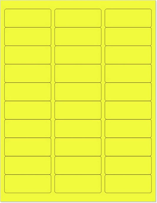 NextDayLabels - 8-1/2 x 11" Neon Color High Light Fluorescent Labels by NextDayLabels
