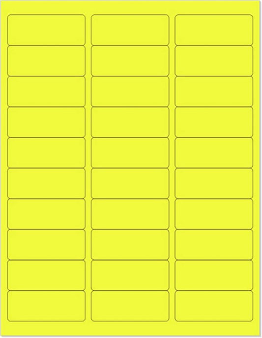 NextDayLabels - 8-1/2 x 11" Neon Color High Light Fluorescent Labels by NextDayLabels